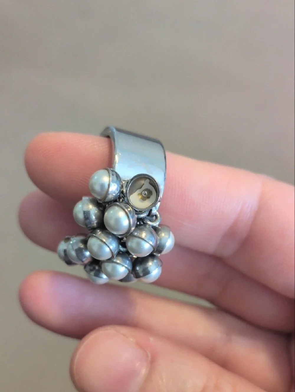 Swatch Silver Pearl Cluster Ring - Silver Pearl